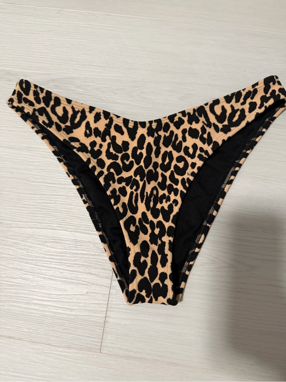 Montce Leopard Print Bikini Bottoms - Tan & Black